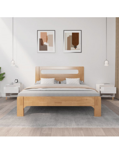 Comodini 2 pz Bianco Lucido 50x46x50 cm in Legno Multistrato