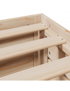 Giroletto senza Materasso con Cassetti 120x190 cm Massello Pino