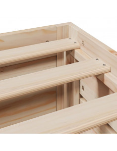 Giroletto senza Materasso con Cassetti 135x190 cm Massello Pino