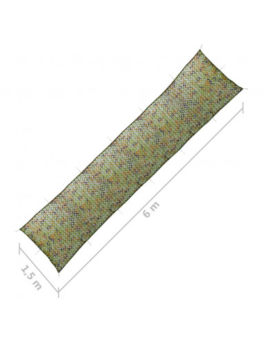 Rete Mimetica con Custodia 1,5x6 m Verde