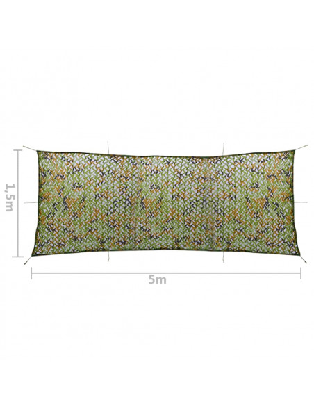 Rete Mimetica con Custodia 1,5x5 m Verde
