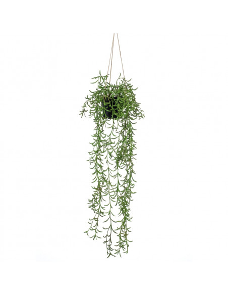 Emerald Pianta di Senecio Artificiale Cespuglio Sospeso in Vaso 70 cm