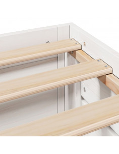 Giroletto senza Materasso con Cassetti Bianco 135x190 cm Pino