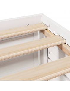 Giroletto senza Materasso con Cassetti Bianco 75x190 cm Pino