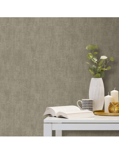 DUTCH WALLCOVERINGS Carta da Parati Semplice Grigio-Marrone