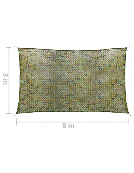 Rete Mimetica con Custodia 3x8 m Verde