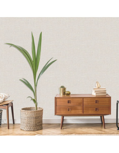 DUTCH WALLCOVERINGS Carta da Parati Motivo Tessuto Crema