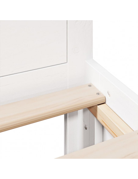 Giroletto senza Materasso con Testata Bianco 135x190 cm Pino