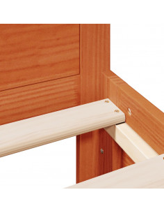 Giroletto senza Materasso con Testata Marrone Cera 140x200 Pino