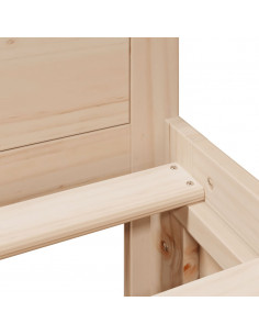 Giroletto senza Materasso con Testiera 200x200 cm Massello Pino