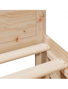 Giroletto senza Materasso con Testiera 90x200 cm Massello Pino