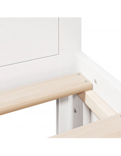 Giroletto senza Materasso con Testiera Bianco 160x200 cm Pino