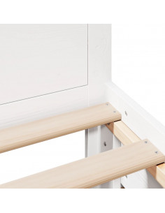 Giroletto senza Materasso con Testiera Bianco 75x190 cm Pino