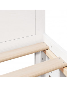 Giroletto senza Materasso con Testiera Bianco 90x190 cm Pino