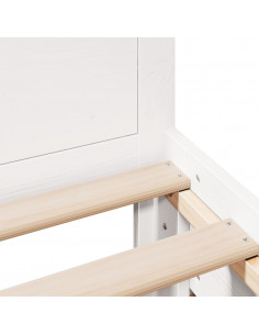 Giroletto senza Materasso con Testiera Bianco 90x200 cm Pino