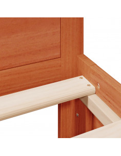 Giroletto senza Materasso con Testiera Marrone Cera 180x200Pino