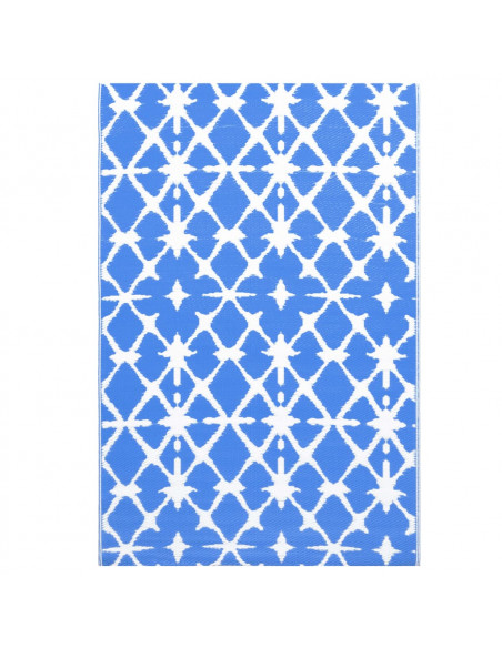 Tappeto da Esterni Blu e Bianco 120x180 cm in PP