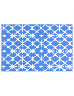 Tappeto da Esterni Blu e Bianco 120x180 cm in PP 2