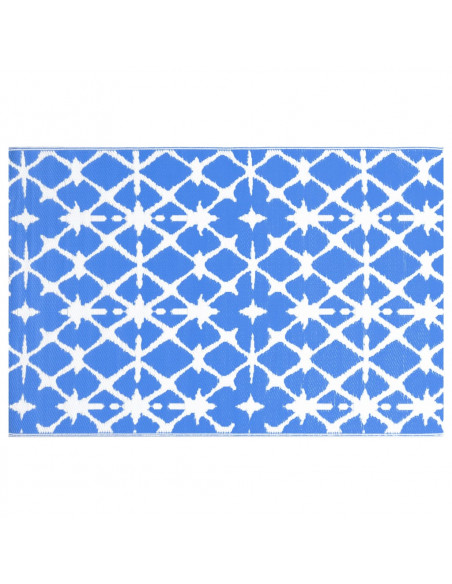 Tappeto da Esterni Blu e Bianco 120x180 cm in PP