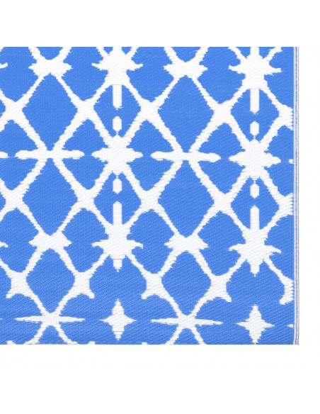 Tappeto da Esterni Blu e Bianco 120x180 cm in PP