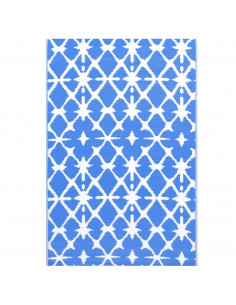 Tappeto da Esterni Blu e Bianco 160x230 cm in PP