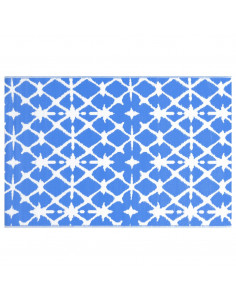 Tappeto da Esterni Blu e Bianco 160x230 cm in PP 2