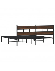 Giroletto senza Materasso con Testiera Rovere Marrone 183x213cm