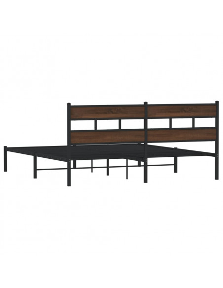 Giroletto senza Materasso con Testiera Rovere Marrone 183x213cm