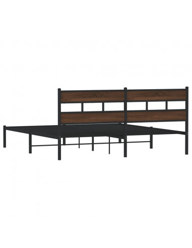 Giroletto senza Materasso con Testiera Rovere Marrone 190x200cm