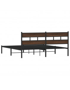 Giroletto senza Materasso con Testiera Rovere Marrone 200x200cm