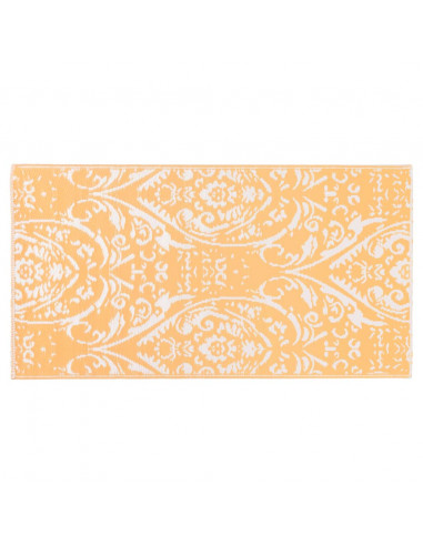 Tappeto da Esterni Arancione e Bianco 80x150 cm in PP