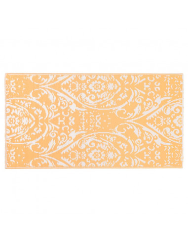 Tappeto da Esterni Arancione e Bianco 160x230 cm in PP