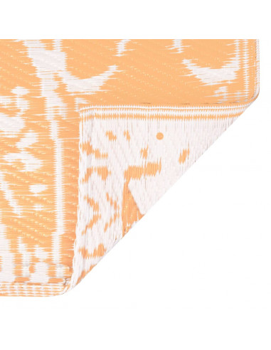 Tappeto da Esterni Arancione e Bianco 160x230 cm in PP