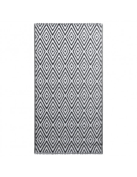 Tappeto da Esterni Bianco e Nero 160x230 cm in PP