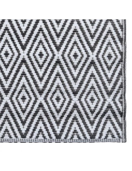 Tappeto da Esterni Bianco e Nero 160x230 cm in PP