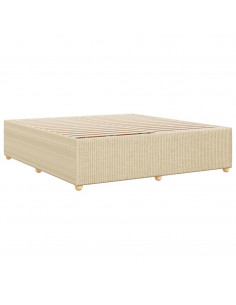 Giroletto senza Materasso Crema 180x200 cm in Tessuto