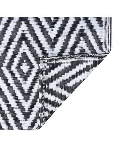 Tappeto da Esterni Bianco e Nero 160x230 cm in PP