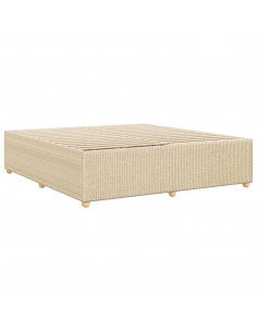 Giroletto senza Materasso Crema 200x200 cm in Tessuto