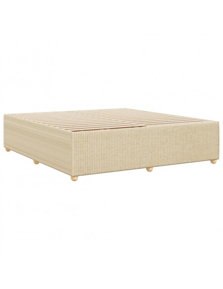 Giroletto senza Materasso Crema 200x200 cm in Tessuto