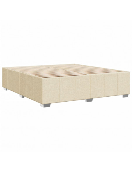 Giroletto senza Materasso Crema 200x200 cm in Tessuto