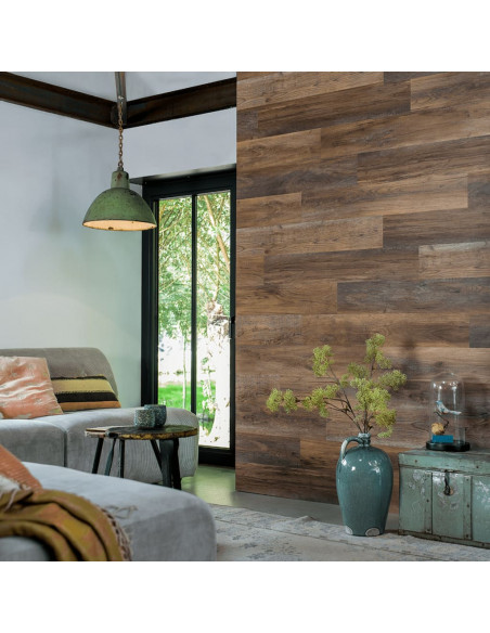 WallArt Pannelli Effetto Rovere Duro GL-WA34 30pz Marrone Bruciato