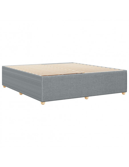 Giroletto senza Materasso Grigio Chiaro 200x200 cm Tessuto