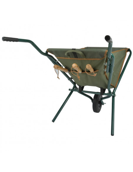Esschert Design Carriola Pieghevole Verde GT138