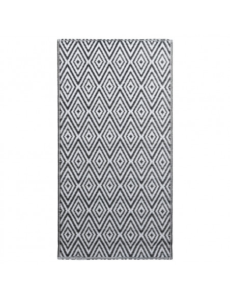 Tappeto da Esterni Bianco e Nero 120x180 cm in PP