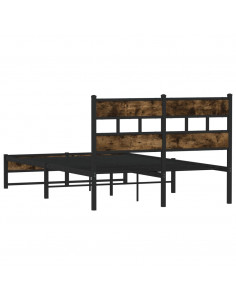 Giroletto senza Materasso in Metallo Rovere Fumo 120x190 cm