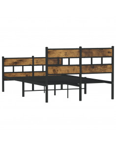 Giroletto senza Materasso in Metallo Rovere Fumo 120x190 cm