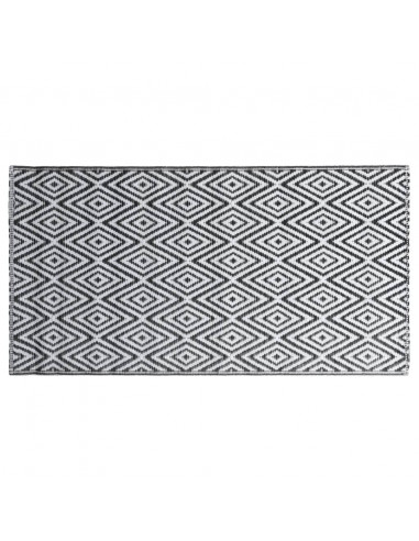 Tappeto da Esterni Bianco e Nero 190x290 cm in PP