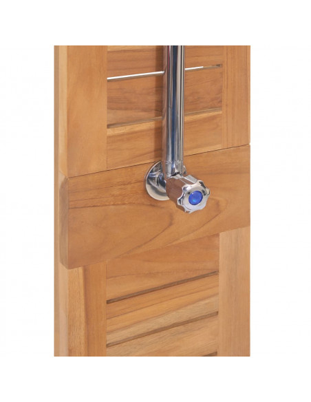 Doccia da Giardino in Legno Massello di Teak 70x75x204cm