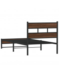 Giroletto senza Materasso in Metallo Rovere Marrone 107x203 cm