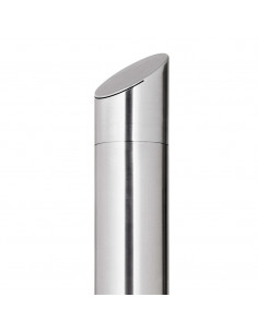 Doccia da Giardino con Base Marrone 225 cm in Acciaio Inox